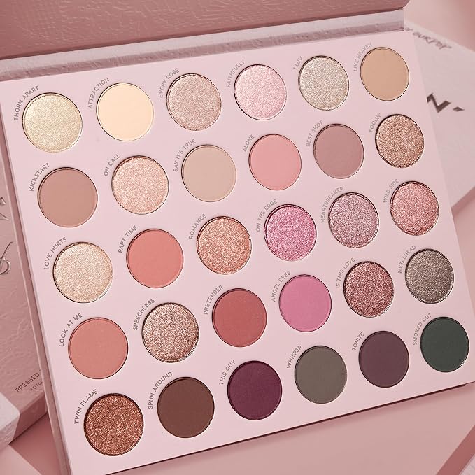 ColourPop Smoke N Roses Eyeshadow Palette - Rosey & Smokey Hues with Metallic and Matte Finishes - High-Pigment Eye Makeup with a Long-Wearing Formula (1.16 oz)-Velvo Beauty