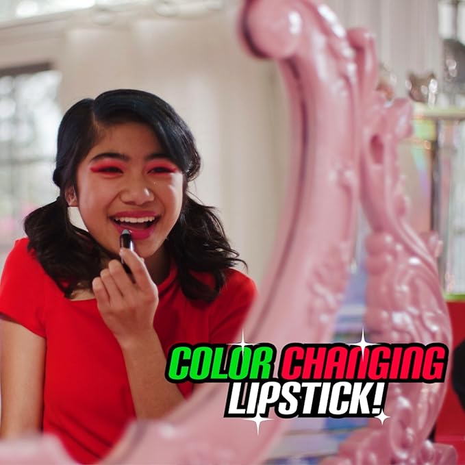 Miraculous Ladybug Kids Makeup Set - 10 Piece Bag with Nail Polish, Hair Chalk, Stickers & More - Safe, Non-Toxic Pretend Play Cosmetics - Rena Rouge Themed Makeup Kit for Children-Velvo Beauty