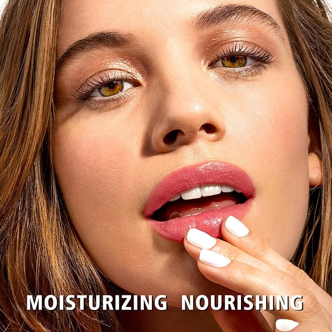MAKI YIKA Moisture Pink Lipstick for Women Hydrate Lip Balm for Dry Cracked Lips Weightless Glossy Lip Color Juicy Finish,MA058 Nude Pink-Velvo Beauty