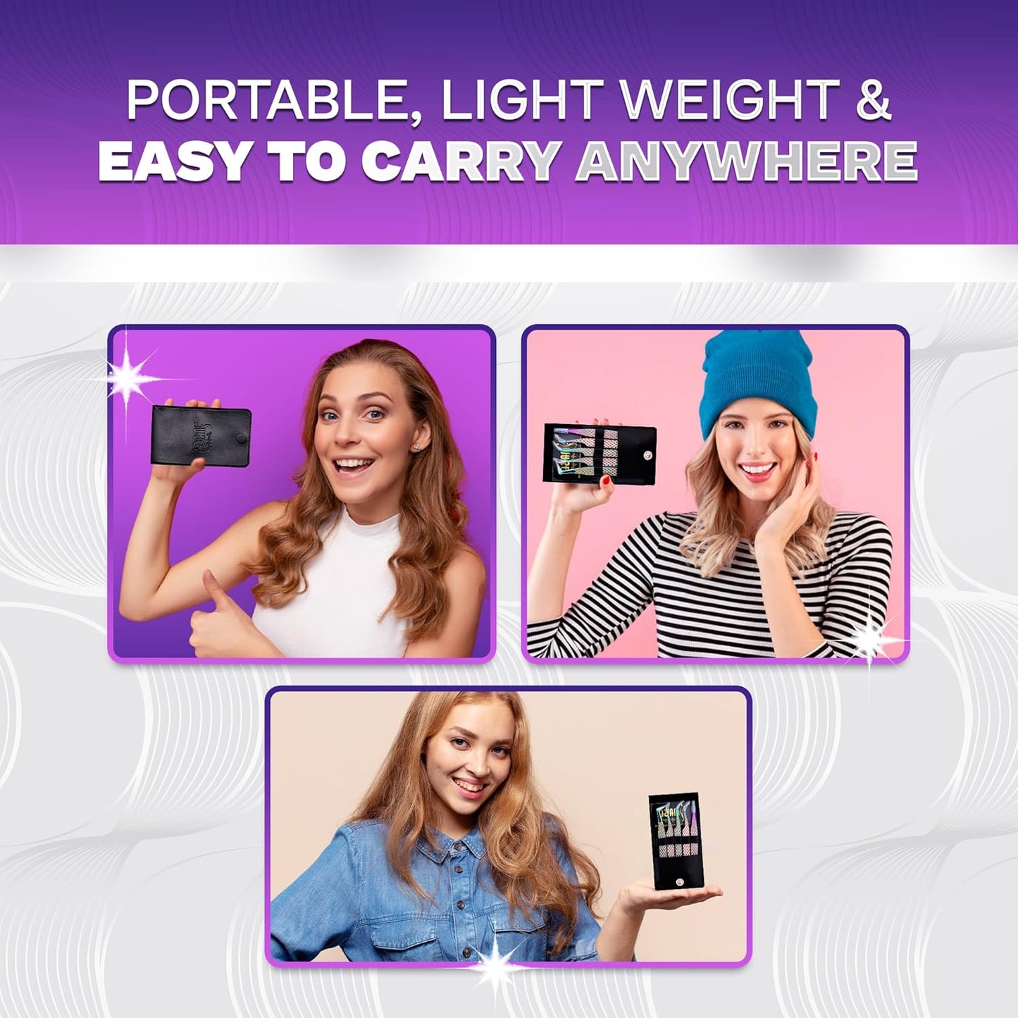 5 Pcs Fiber-Tip Japanese Steel Lash Tweezer Set with Leather Case, Professional Eyelash Tweezers for Lash Extensions – Titanium Coated, 90 & 45 Angled, Precision Pointed Tweezers (Rainbow Color)-Velvo Beauty