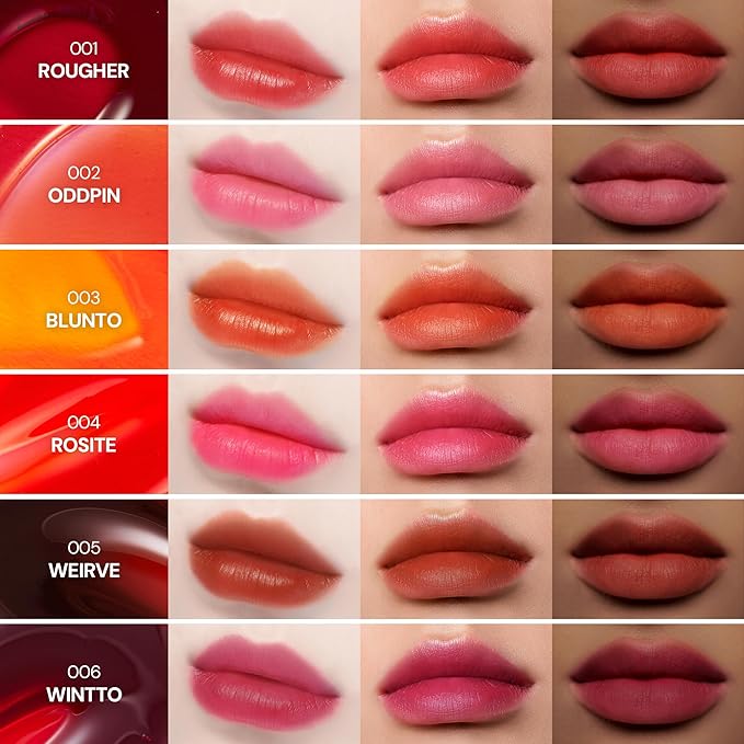 Liptique Korean Lip Stain Peel Off - 24 Hour Long Lasting Lip Tattoo, Waterproof & Transfer Proof, Nourishing & Hydrating Lip Tint for Women, Instant Plumping Lip Tints Peel Off (001 ROUGHER)-Velvo Beauty