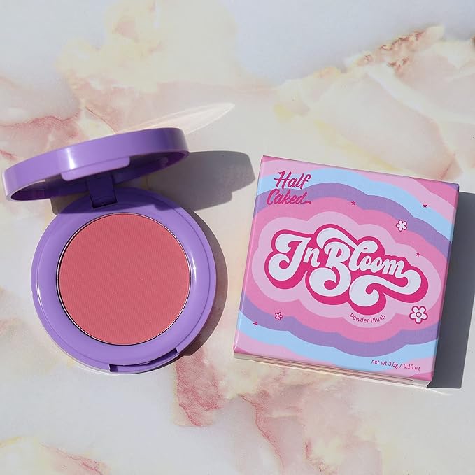 Half Caked In Bloom Powder Blush | vegan & cruelty-free, fragrance-free, highly pigmented, primer-infused | 3.8g (Freshly Squeezed)-Velvo Beauty