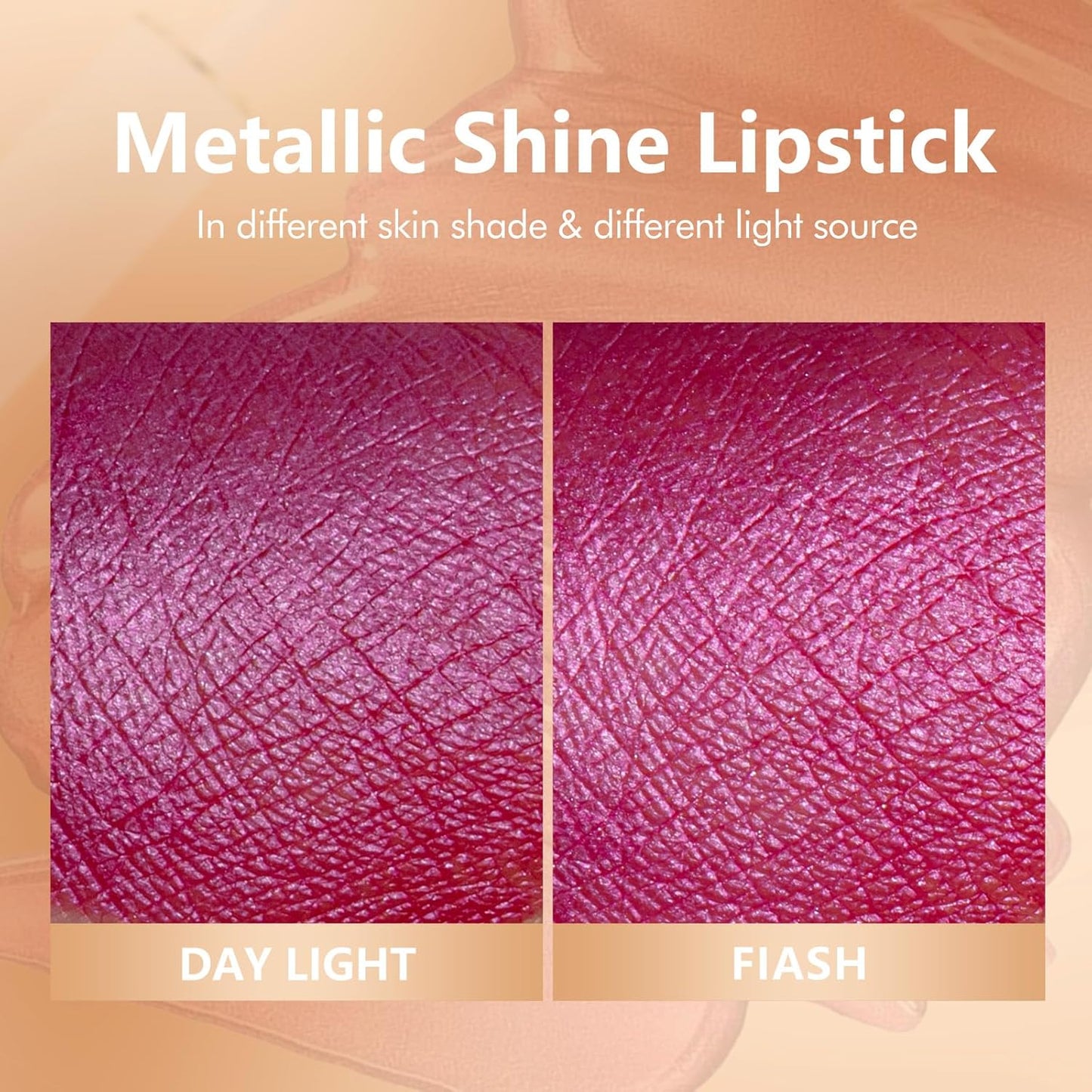MAKI YIKA Metallic Lipstick - Long Lasting Hot Pink Lipstick for Women, High Shine No Smudge Transferproof Full-Coverage Lip Gloss (BR02 Metal Barbie)-Velvo Beauty