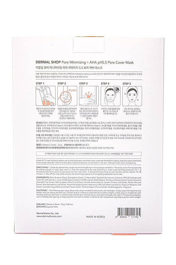 Transparent Pore Reducing Mask AHA pH5.5 Dermal Shop-Velvo Beauty