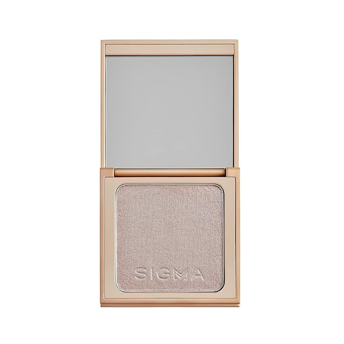 Sigma Beauty Highlighter Makeup – Illuminating Highlighting Powder for Face, Sheer Glimmer Face Highlighter for Cheeks, Cupid’s Bow, & Brow Bone (Twilight, Pinky Quartz Metallic)-Velvo Beauty