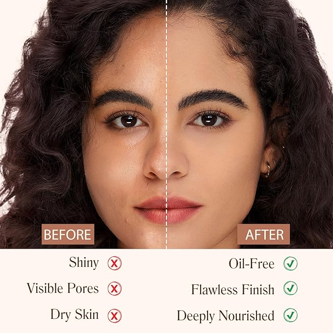 Colour Changing Foundation Liquid 4 in 1, Foundation for Older Women, Hydrating Longwearing & Waterproof Concealer, SPF 50+ Makeup Base Nude Face, Medium Spectrum for all Skin-Velvo Beauty