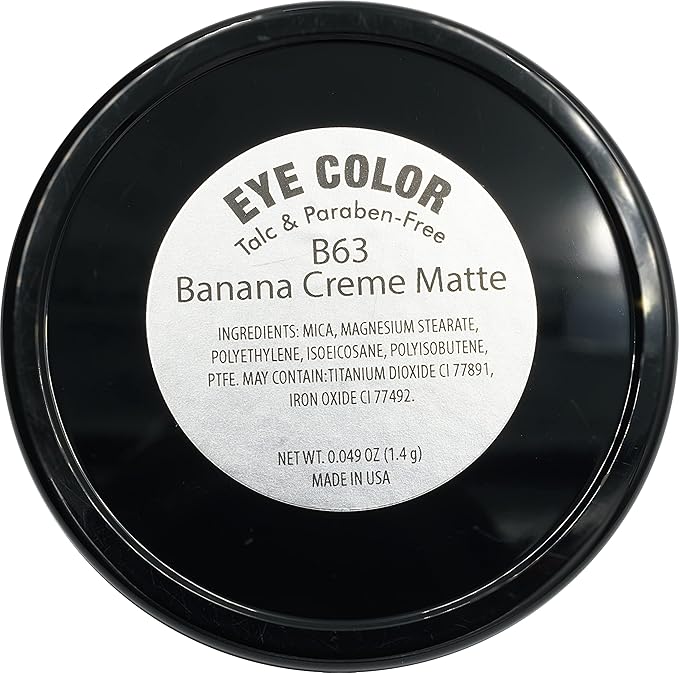 Banana Creme Matte Yellow Gold Opaque Beige Pressed Powder Single Vegan Eyeshadow; Talc, Paraben & Cruelty Free-Velvo Beauty