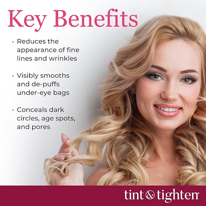 Tint and Tighten Color Smoothing Eye Cream for Wrinkles – Anti Aging Cream Visibly Reduces Under Eye Wrinkles – Eye Cream for Dark Circles and Puffiness – Instant Eye Bag Remover-Velvo Beauty
