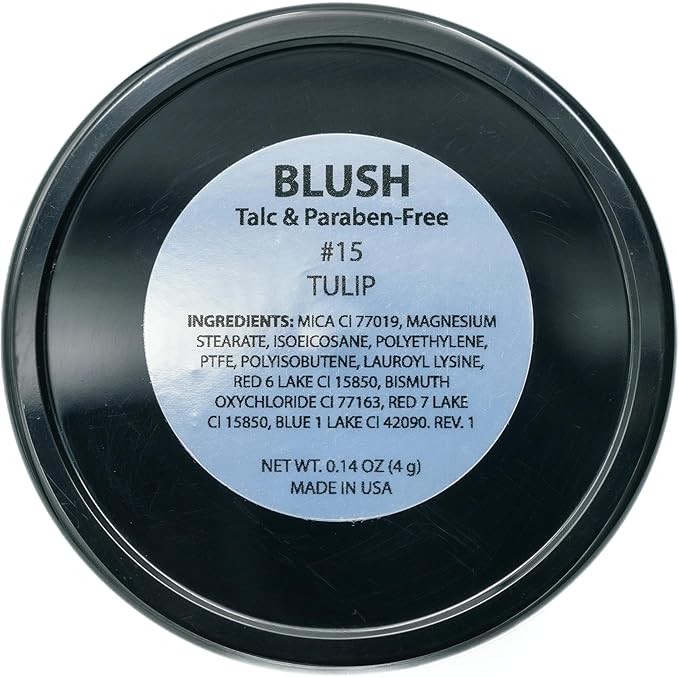 Tulip Deep with Tints of Coral Red Purple Magenta Blush Pressed Cheek Blush Color Contour Powder, Talc & Paraben Free, 4 Grams, No Animal Testing & Cruelty Free-Velvo Beauty