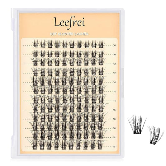 Eyelash Cluster 10-18mm Wispy Eyelash Clusters D Curl DIY Lash Extension Natural Lash Clusters Individual Lashes (LF03 Lashes Only)-Velvo Beauty