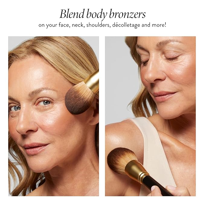 LAURA GELLER NEW YORK Classic Bronzer Brush | Fluffy Powder Brush, Contour & Define, Vegan Bristles-Velvo Beauty