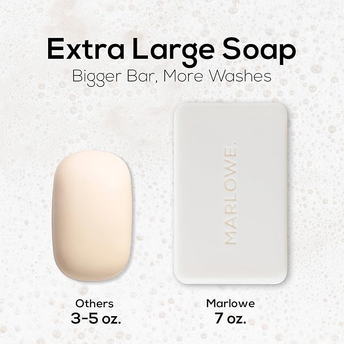 MARLOWE. No. 105 Bar Soap for Men 7 oz, Moisturizing Body Soap, Nourishing & Refreshing with Natural Extracts, Shea Butter, Olive Oil & Green Tea Extracts, Original Sage & Fir Scent-Velvo Beauty