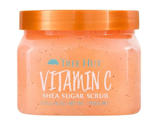 Tree Hut Vitamin C Shea Sugar Scrub, 18 oz, Ultra Hydrating and Exfoliating Scrub for Nourishing Essential Body Care-Velvo Beauty