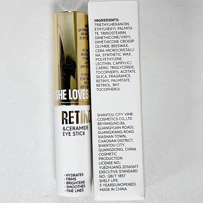 Retinol Eye Stick, Eye Cream for Dark Circles and Puffiness, Hydration and Brightening Eye Balm, Under Eye Cream Anti Aging Visible Results in 3-4 Weeks Reduces Fine Lines Bags-Velvo Beauty