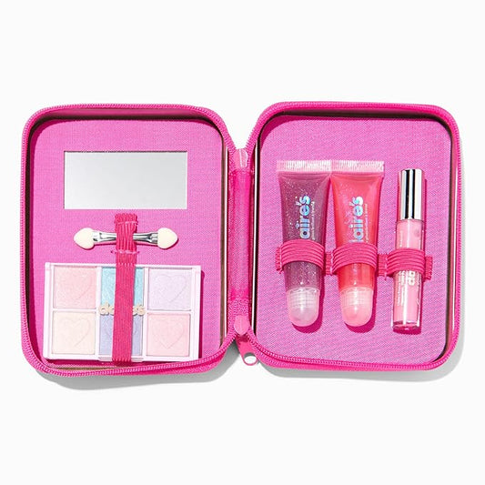 Claire's Y2K Unicorn Pink Bling Makeup Set for Girls- Hot Pink-Velvo Beauty