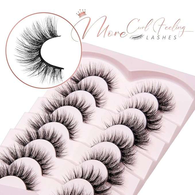 Onlyall Lashes Mink False Eyelashes Natural Wispy Lashes Soft Faux Mink Lashes Fluffy False Lashes 16MM A04-Velvo Beauty