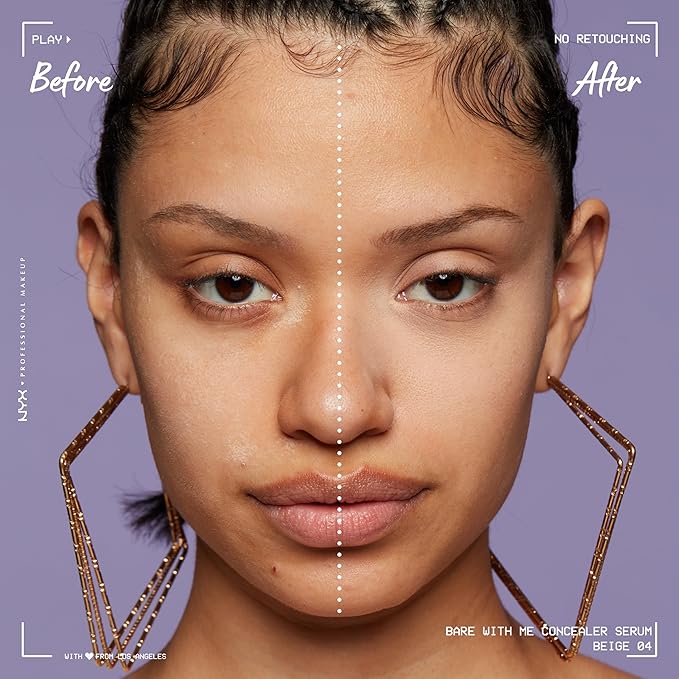 NYX PROFESSIONAL MAKEUP Bare With Me Concealer Serum, Up To 24Hr Hydration - Beige-Velvo Beauty