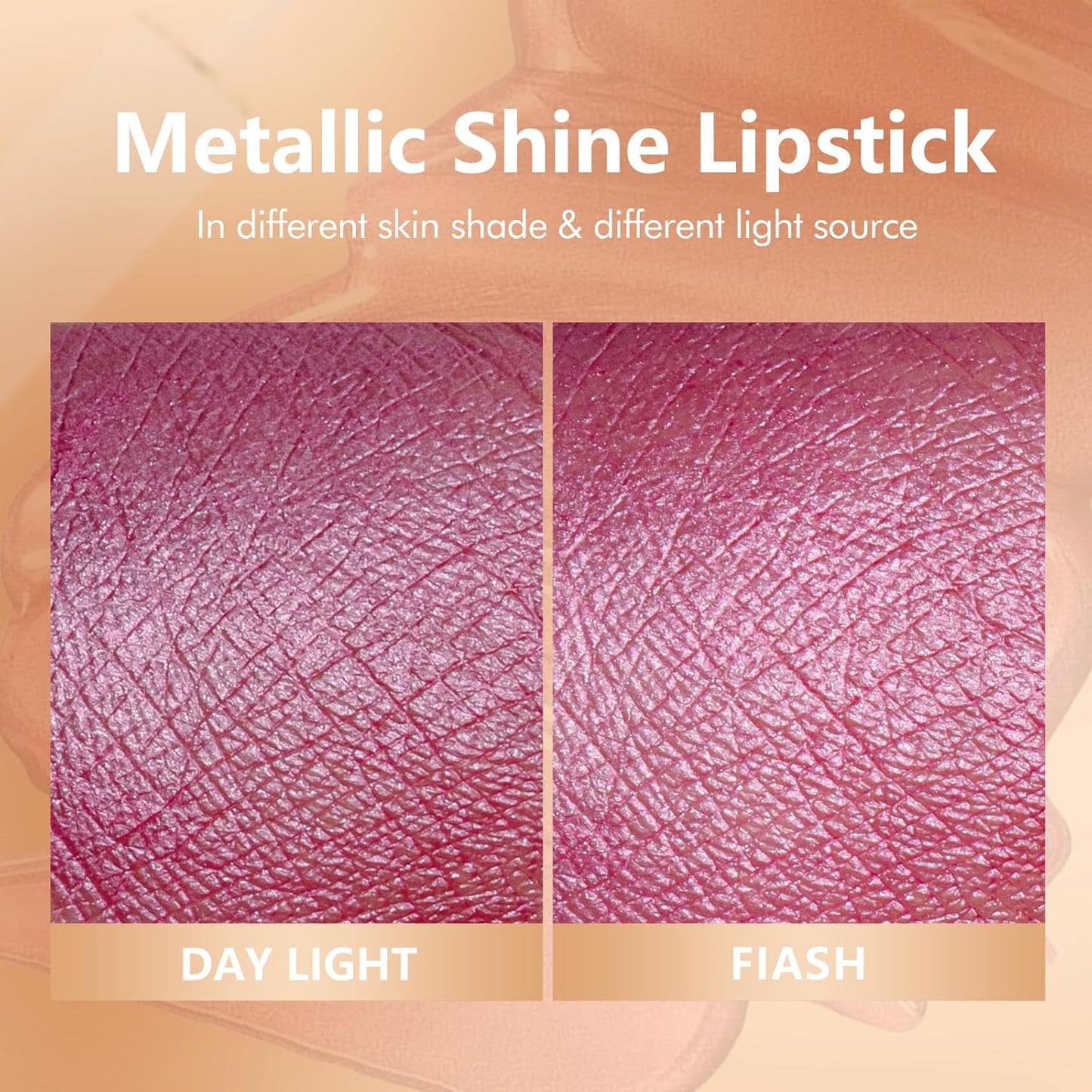 MAKI YIKA Metallic Pink Lipstick Long Lasting Hot Pink Lipsticks for Women, High Shine Glitter Lipstick No Smudge Transferproof Liquid Lip Gloss (BR01 Love Story)-Velvo Beauty