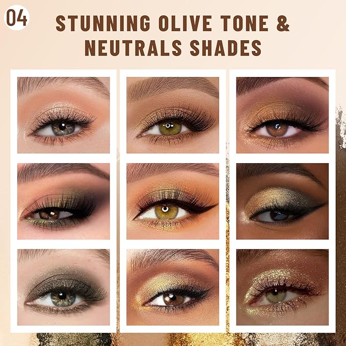 2PCS 6 Colors Mini Naked Eyeshadow Palette Makeup with Brush Set Neutral Nude Eye Shadow Brown & Olive-colored Matte Shimmer Make Up Pallet with Mirror Highly Pigmented Travel Size Gift Kit-Velvo Beauty