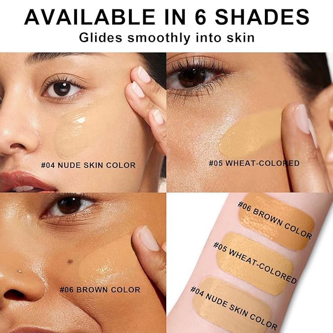 Mushroom Head Air Cushion CC Cream Foundation BB Cream Foundation Makeup Moisturizing CC Cream Liquid Foundation,Concealer Lasting Makeup Foundation Even Skin Tone Makeup Base Primer (#04 Nude)-Velvo Beauty