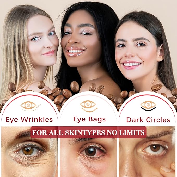 Eye Stick - Anti Wrinkle Eye Cream for Puffy Eyes, Dark Circles, Eye Bags, Crows Feet, Wrinkles,Reduces Wrinkles Saggy Skin Puffy Eyes (Caffeine)-Velvo Beauty