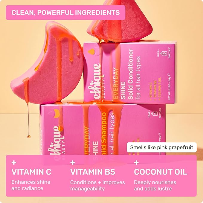 Ethique Everyday Conditioner Bar for soft, shiny hair with Vitamin C - Plastic-Free, Cruelty-Free, Vegan, 2.12 oz - Formerly The Guardian-Velvo Beauty