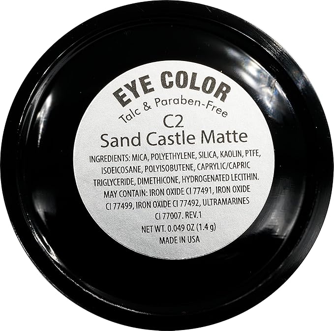 Sand Castle Matte Beige Brown Taupe Pressed Powder Single Vegan Eyeshadow; Talc, Paraben & Cruelty Free-Velvo Beauty