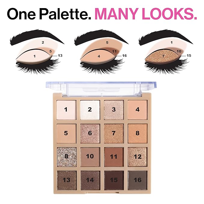wet n wild Always Naked Palette, Nude Neutral Eye Makeup, Blendable, Warm And Cool Nude Pigments, Matte, Shimmer, Glitter, Creamy Smooth-Velvo Beauty