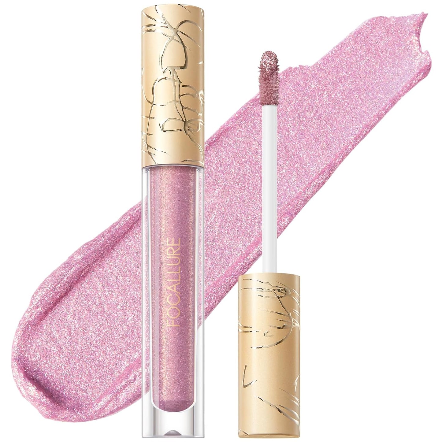 FOCALLURE Metallic Liquid Lipstick,Non Stick Cup Lip Gloss,High Impact Lip Color with Transfer-proof Wear,Long Lasting & Waterproof Lipstick Makeup for Women,One Promise-Velvo Beauty