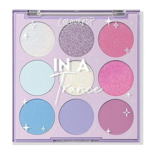 ColourPop Eyeshadow Palette - Eye Makeup Palette with Matte, Metallic, Matte Sparkle & Glitter Finishes - High-Pigment Eye Makeup with a Long-Wearing Formula - In a Trance (0.3 oz)-Velvo Beauty