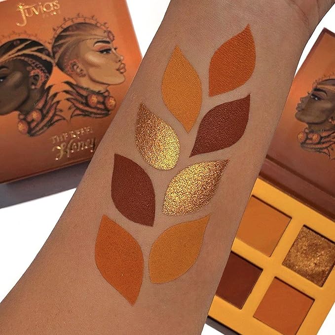 Juvia's Place Rebel Quad Honey Eyeshadow Palette - Professional Eye Makeup, Pigmented Eyeshadow Palette, Makeup Palette for Eye Color & Shine, Pressed Eyeshadow Cosmetics, Shades of 4-Velvo Beauty
