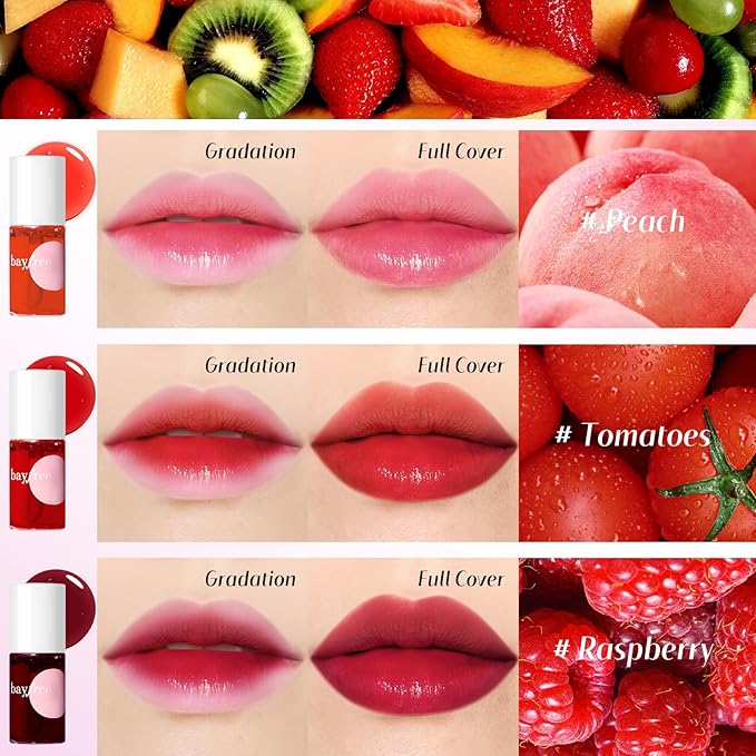 Lip Tint Stain Set, Lip Stain Long Lasting Waterproof, Lightweight, Non-sticky, Transfer-Proof, Matte Finish (fruit land)-Velvo Beauty