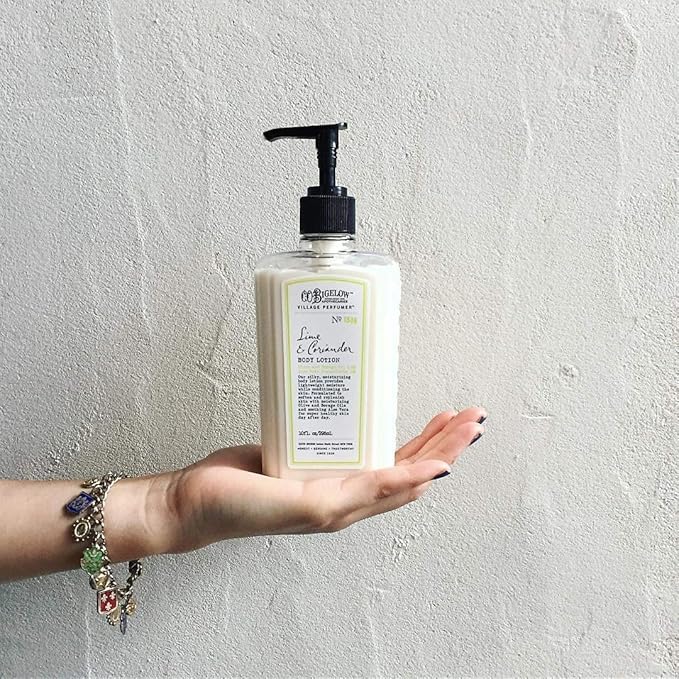 C.O. Bigelow Lime Coriander Body Lotion, Village Perfumer Moisturizing Body Lotion with Aloe Vera, Borage Oil & Olive Oil, 10 Fl Oz-Velvo Beauty