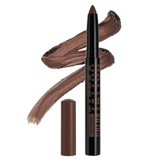Maybelline Color Tattoo Longwear Multi-Use Eye Shadow Stix, Eye Makeup, I am Determined (Dark Brown Matte)-Velvo Beauty