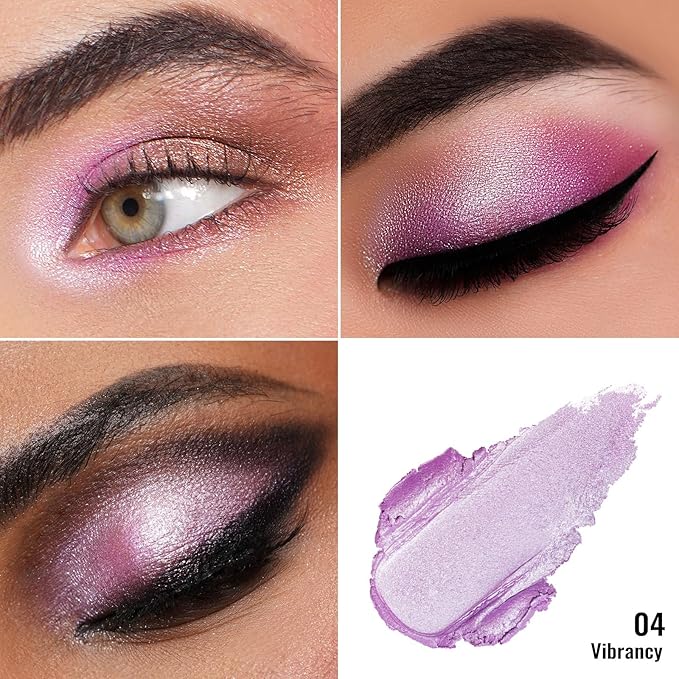 Oulac Cream Eyeshadow also for Highlighter Large Capacity Highly Pigmented Eye Shadow Waterproof &Long Lasting with Moisturizing Formula 04-Velvo Beauty