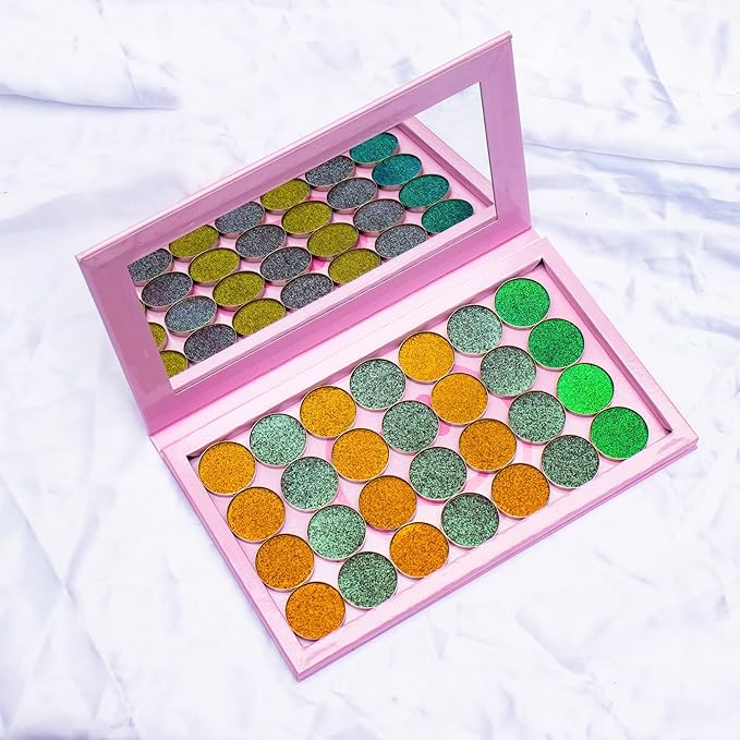 Empty magnetic palette with Mirror,Like a Book Fashionable and beautiful empty magnetic palette for Highlighters Lipstick Blush Powder Eyeshadows(pink)-Velvo Beauty