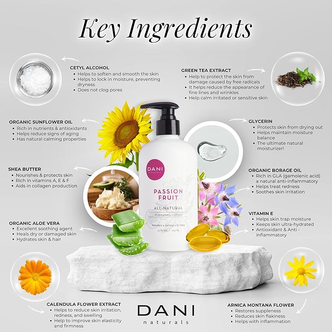Naturals Hand & Body Lotion - Juicy Passion Fruit Scented, Deep Hydration for Dry & Dull Skin with Shea Butter, Aloe Vera & Vitamin E, Vegan, Paraben-Free, 12 Oz-Velvo Beauty