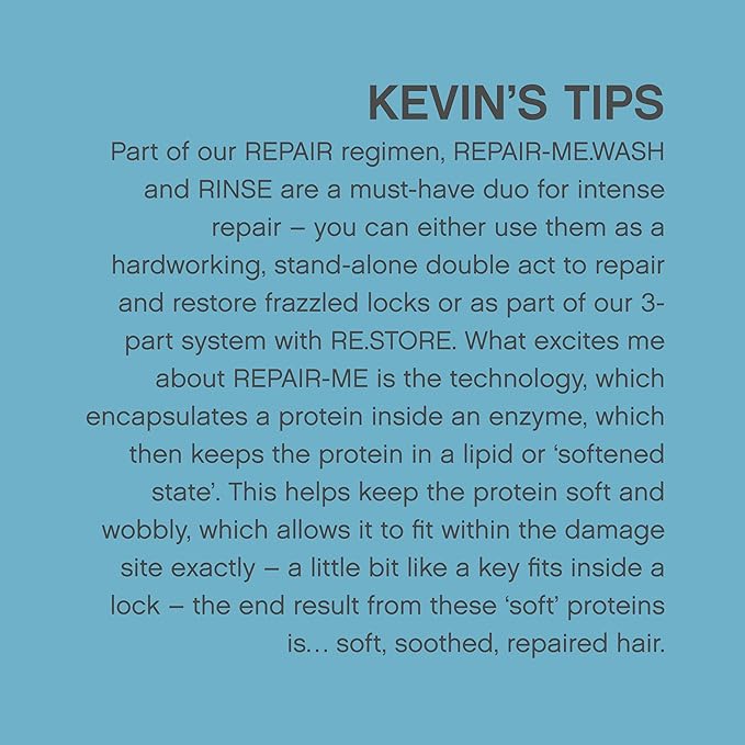 KEVIN.MURPHY REPAIR-ME.WASH - Moisturising Hair Repair Shampoo - Hydrating Frizz Control Shampoo - Sulphate & Paraben Free Hair Care - 250 ml / 8.4 fl oz-Velvo Beauty