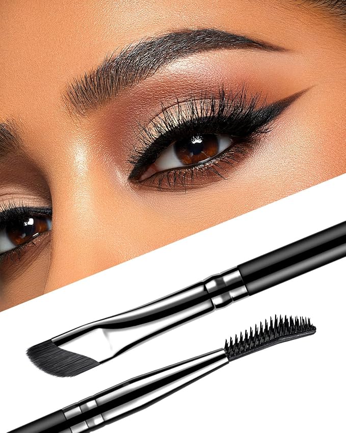 EIGSHOW Dual-Ended Precision Eyebrow Brush and Comb for Eyeliner Lining, Sculpting Brows, Professional Eye Makeup Tools (D109)-Velvo Beauty