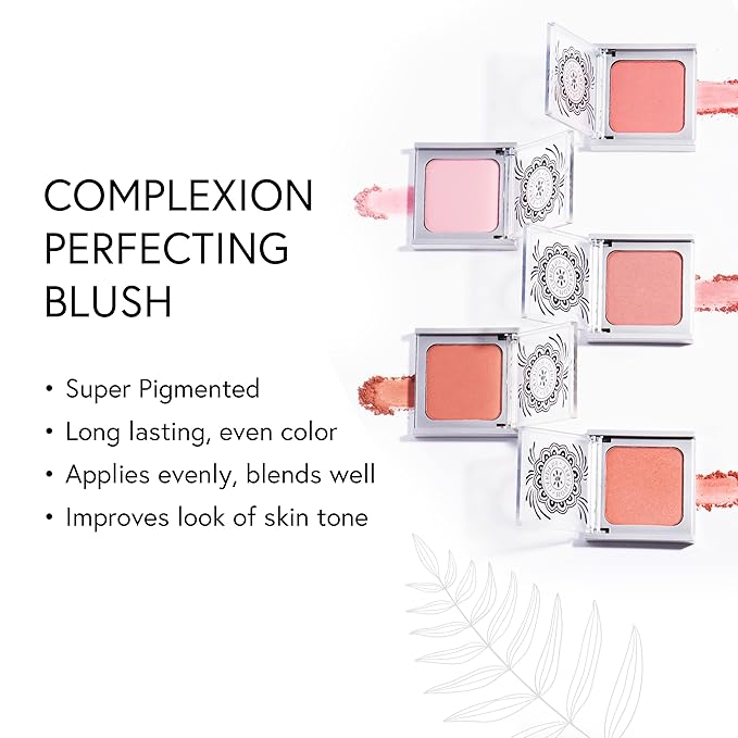 Honeybee Gardens Complexion Perfecting Blush in Euphoria, Cool Peachy Pink, Vegan & Gluten-Free, 8.5g-Velvo Beauty
