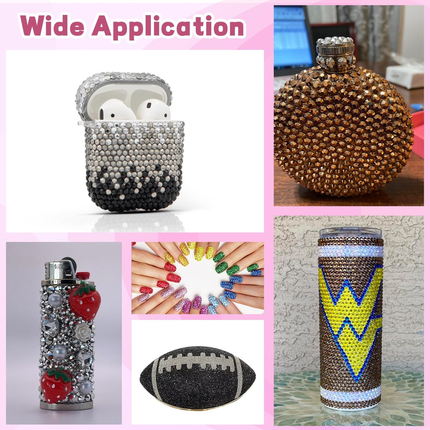 20000Pcs Metallic Rhinestones for Bedazzling with 1Pcs B7000 Jewelry Glue, Resin Rhinestones for Crafting Crafts DIY, Bedazzler Kit Gems for Clothing Shoes Tumblers Nail Art Assorted Size 3/4/5/6mm-Velvo Beauty