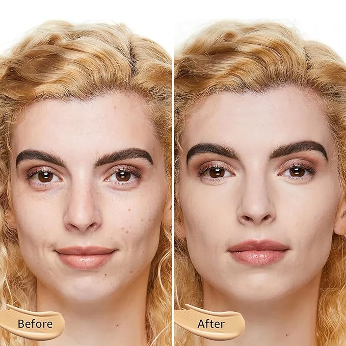 Mushroom Head Air Cushion CC Cream Foundation - Moisturizing & Long-Lasting BB Cream Concealer Makeup Base for All Skin Types, Brighten Long - Lasting Even Color Correcting Concealer (Ivory)-Velvo Beauty