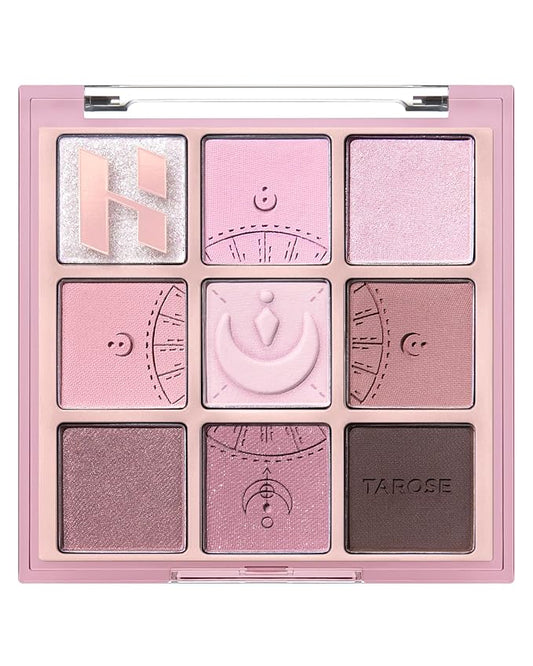 HOLIKA HOLIKA My Fave Mood 09 Taro Reader - 9 Colors Eye Palette - Pink & Purple Shades, Ideal for Cool-Tone Skin - Matte Shimmer Eyeshadow Kit - Multipurpose for Blusher - Flawless Finish, Soft-Velvo Beauty