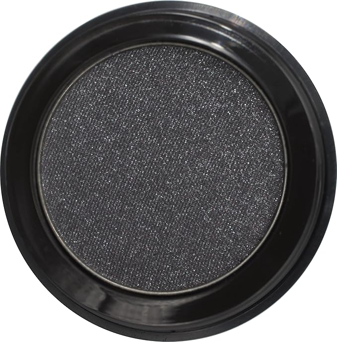 Eclipse Shimmering Glitter Black Onyx Chrome Dark Grey Pressed Powder Single Vegan Eyeshadow; Talc, Paraben & Cruelty Free-Velvo Beauty