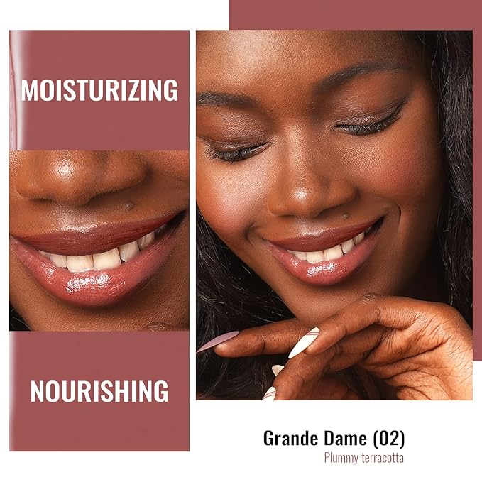 Oulac Moisturizing Shine Red Lipstick for Women, 2 in 1 Tinted Lip Balm for Winter, Hydrated Juicy and Glossy Lip Color for Dry, Cracked and Chapped Lips, Vegan 2.2g/0.07oz (02)-Velvo Beauty