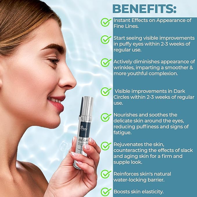 Eye C.P.R | Daily Caffeine & Retinol Under Eye Cream | All in One | Wrinkles & Fine Lines | Firming, Dark Circles, Puffiness | Complex Anti Aging Formula | 30ml-Velvo Beauty