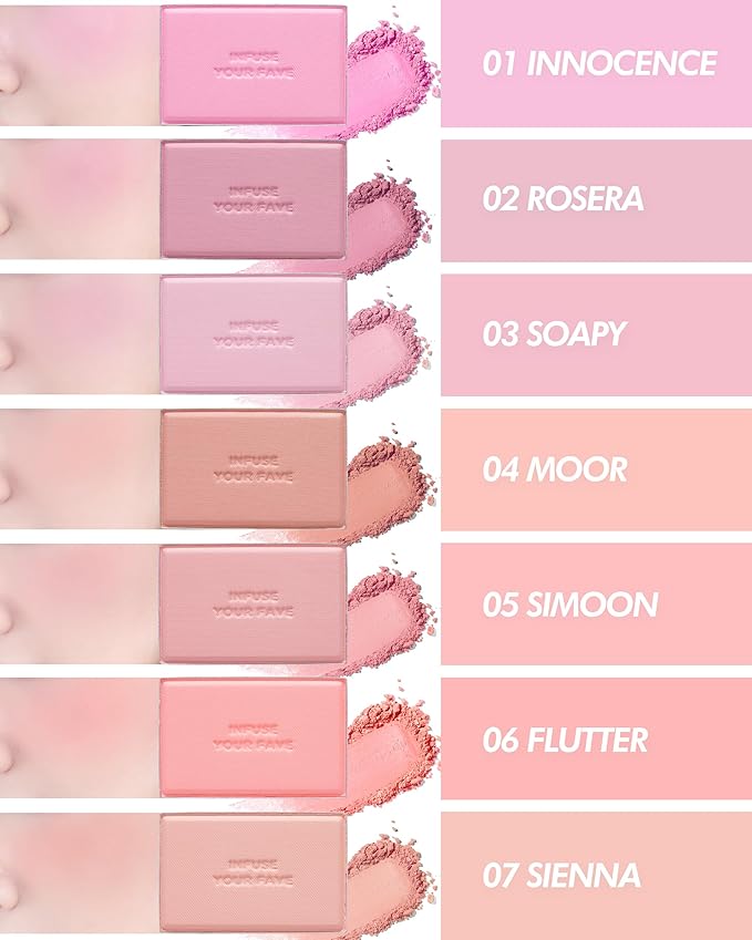 HOLIKA HOLIKA Infusing Blush with Brush - Lightweight, Smooth, Blendable Cheek Blusher, Sebum-Control, Natural Pore Coverage, Built-In Brush, Long-Lasting Pigment for Romantic Mood (04 MOOR)-Velvo Beauty