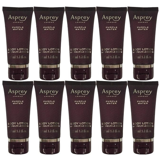 Asprey Purple Water Lotion lot of 10 each 1.2oz Bottles Total of 12oz-Velvo Beauty