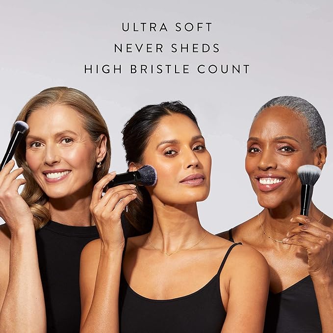 LAURA GELLER NEW YORK Baked Balance-N-Brighten Color Correcting Foundation, Sand + Kabuki Brush-Velvo Beauty