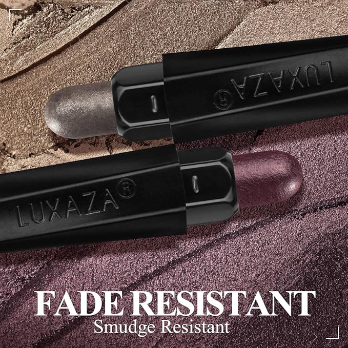 3PCS Cream Eyeshadow Sticks, Neutral Metallic Makeup Pencil For Eyes, Eye Brightener Highlighter, Waterproof & Long Lasting Eye Shadow Stick And Eyeliner Set-Velvo Beauty